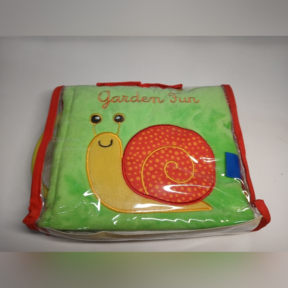 Garden Fun Plush Snail Soft Activity Book - Green